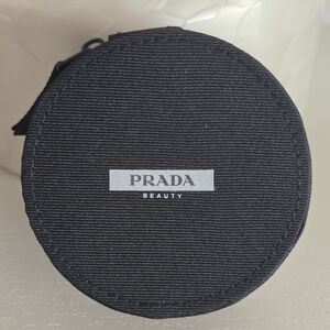 Prada Beauty Black Round Zipper Case